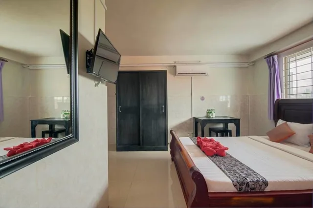 غرفة عائلية بسرير مزدوج وسرير فردي، Siem Reap Pub Hostel 2/3