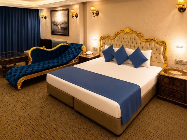 غرفة ديلوكس رباعية بسريرين كينج بإطلالة على البحر، Hotel Aslan Istanbul 1/4