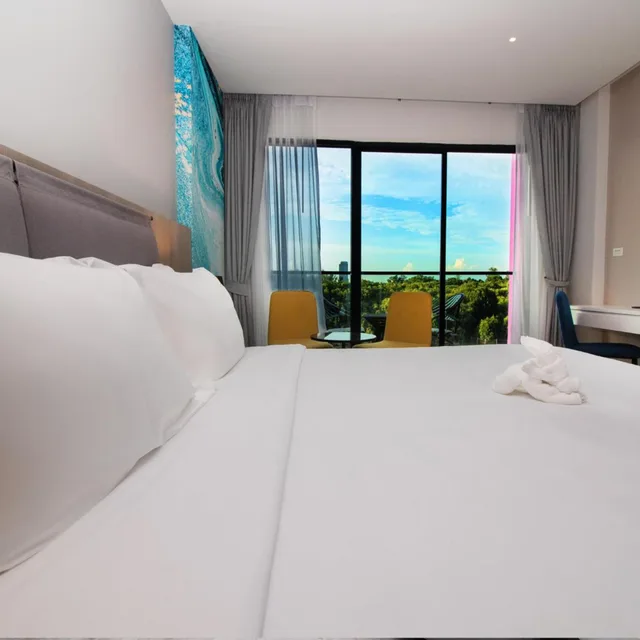 غرفة ديلوكس بسرير مزدوج أو سريرين منفصلين بإطلالة على النهر، Fortune Saeng Chan Beach Rayong 10/10