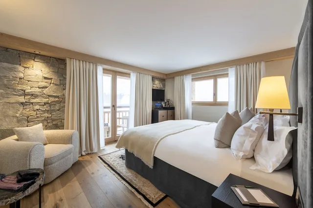 غرفة غراند ديلوكس بسرير مزدوج، Hotel de Verbier 2/3