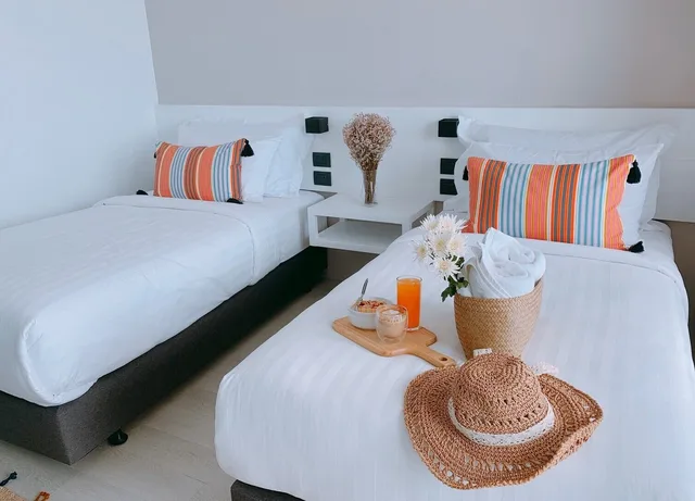غرفة سوبيريور بسريرين منفصلين بإطلالة على المدينة، Blue Tao Beach Hotel 1/1