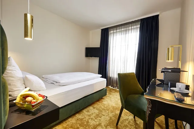 غرفة كلاسيكية مفردة بإطلالة على المدينة، Das Carls Hotel 5/10