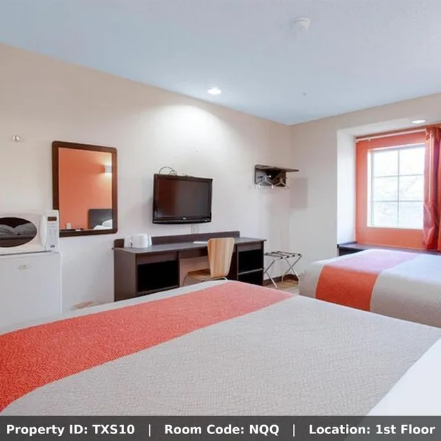 غرفة بسريرين مزدوجين، Motel6 El Paso, TX - Southeast 2/4