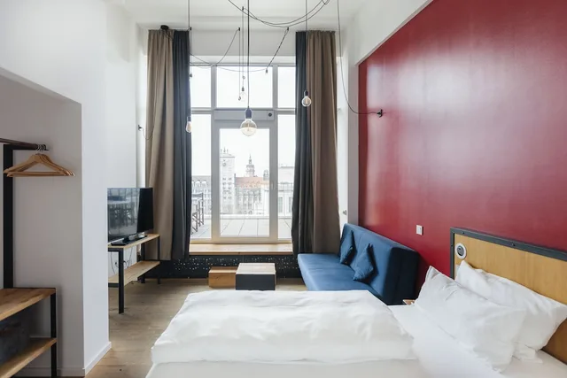 استوديو ثلاثي بسرير كوين مع أريكة، Staycity Aparthotels Leipzig City Centre 2/4