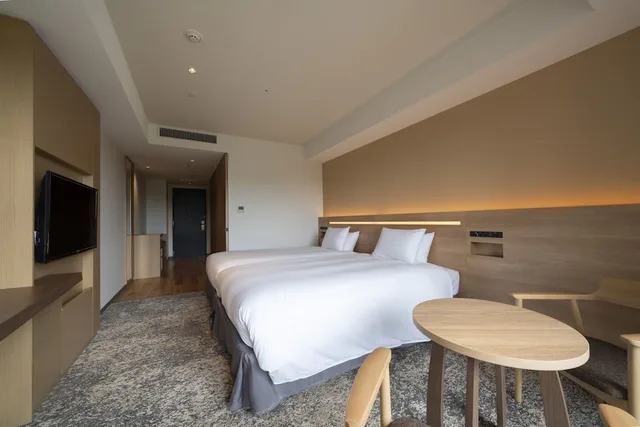 غرفة ركنية بسريرين منفصلين بإطلالة على الحديقة بشرفة بحوض استحمام، Umekoji Potel KYOTO 5/10