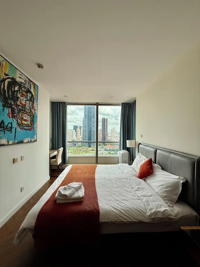 جناح ديلوكس بسريرين كينج بإطلالة على المدينة، River House Near Peoples Square And The Bund 3/5
