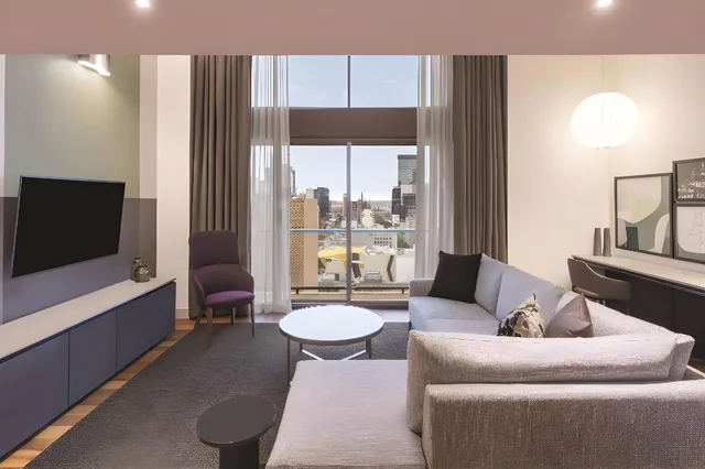 2 Bedrooms, Penthouse, Apartment, Double or Twin Bed، Adina Apartment Hotel Melbourne 1/1
