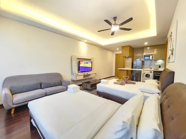 شقة بسريرين كوين بـ3 غرف نوم، R&F Princess Cove CIQ Premium Sea View Suites by NEO 1/1
