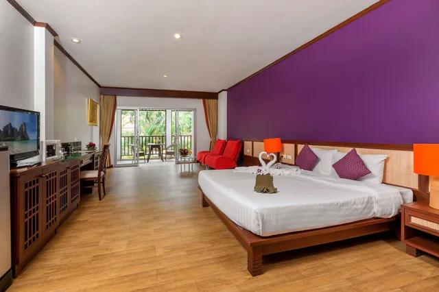 غرفة ديلوكس عائلية بسرير كينج وسرير فردي بغرفة نوم واحدة، Timber House Ao Nang 3/7