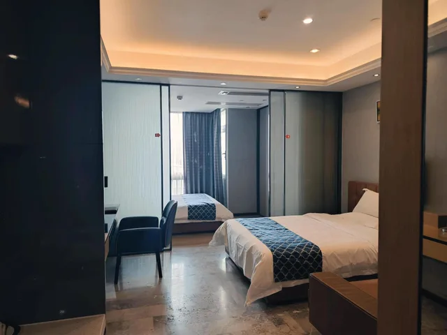 غرفة بزنس بسريرين منفصلين بإطلالة على المتنزه، Nomo Beijing Rd.Jiedenga-Mall Apartment 2/3
