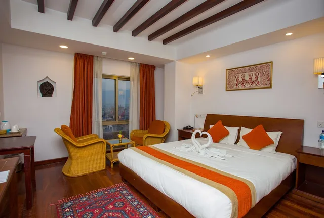 غرفة ديلوكس بسريرين منفصلين بإطلالة على الحديقة، Apsara Boutique Hotel 3/10