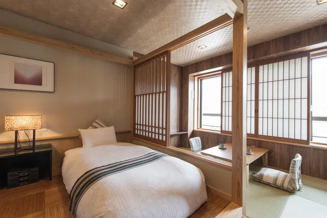 غرفة بسريرين منفصلين، Takamiya Ryokan Bettei KUON (ex KUON) 2/2