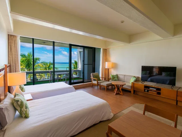 غرفة كلوب فاخرة بإطلالة على البحر، Hotel Moon Beach Okinawa 1/3