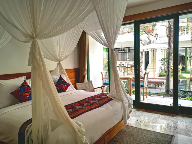 غرفة ديلوكس بإطلالة على المسبح، Sabana Ubud 10/10