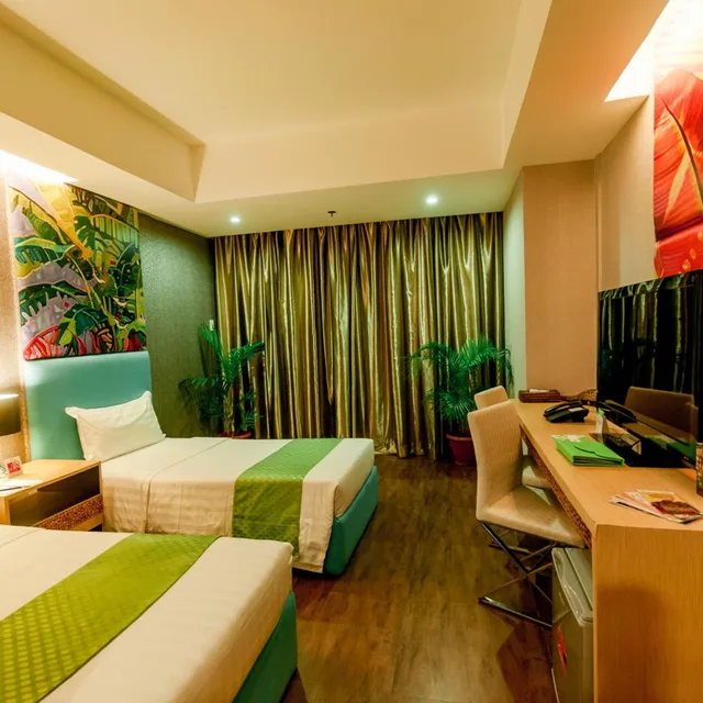 غرفة ديلوكس ثلاثية بإطلالة على الحديقة، Aziza Paradise Hotel 7/9