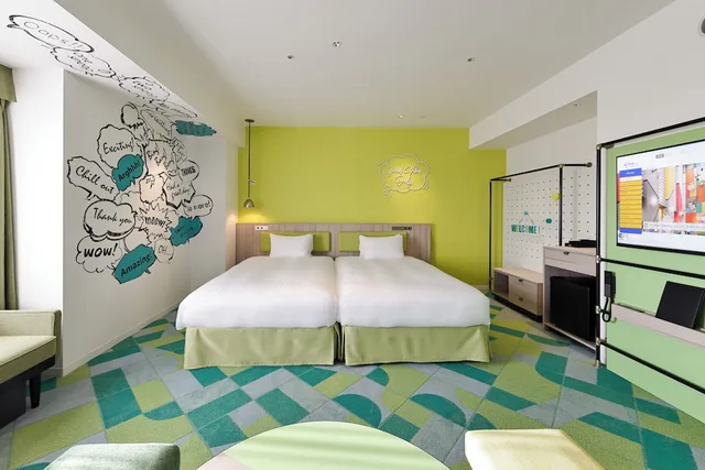 غرفة بسريرين منفصلين، Hotel Kintetsu Universal City 3/6