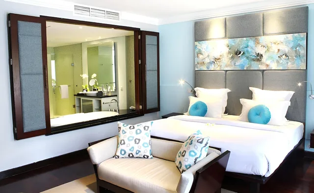 غرفة ديلوكس بسريرين منفصلين بإطلالة على المسبح بشرفة، Novotel Bali Nusa Dua Hotel and Residences 8/10