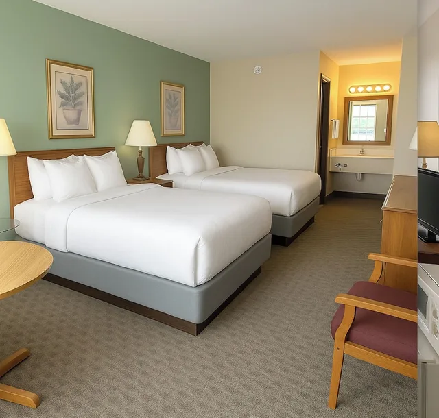 غرفة قياسية بسريرين مزدوجين يُسمح فيها بالحيوانات الأليفة، Great Lakes Inn 3/8