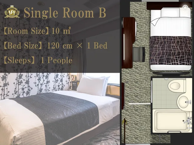 Room, Single, Smoking, Apa Hotel Kyotoeki Horikawadori 5/27