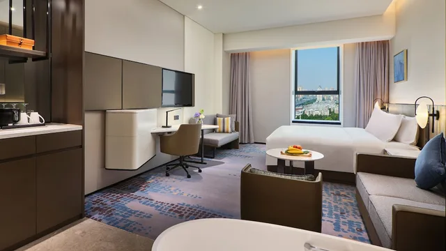 غرفة بريميوم بسرير فردي، Crowne Plaza Wuhan Development Zone 5/8