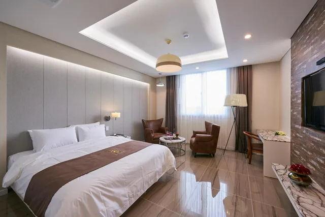 غرفة ديلوكس بسرير مزدوج، Gwangju Aura Hotel 2/8