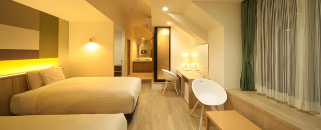 غرفة غربية سوبيريور بسريرين منفصلين بإطلالة على الجبل، KAWAGUCHIKO PARK HOTEL 2/2