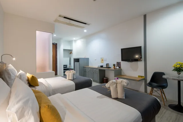 غرفة ديلوكس بسريرين منفصلين بشرفة، New Dara Boutique Hotel Residence 4/5