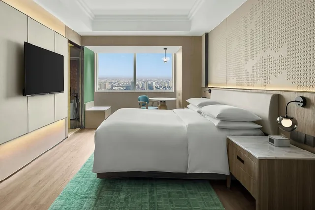 غرفة بسرير كينج بإطلالة على المدينة، Marriott Suzhou 2/3