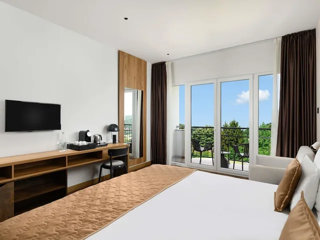 غرفة سوبيريور بسرير مزدوج بإطلالة على المسبح بشرفة، Movenpick Resort and Spa Fruske Terme 3/3
