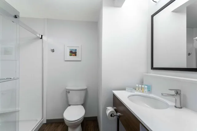 غرفة بسرير كينج مع أريكة بمنطقة جلوس، HAMPTON INN BEDFORD 5/6
