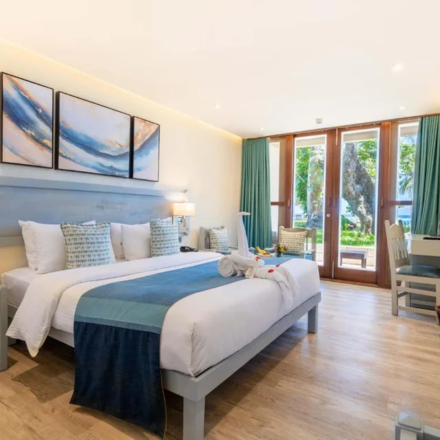 غرفة بسرير مزدوج أو سريرين منفصلين بإطلالة، Baobab Beach Resort 1/10