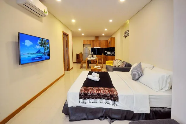 شقة بسريرين كوين بغرفة نوم واحدة، Holi Beach Apartments 3/5