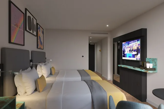 غرفة ديلوكس بسريرين مزدوجين، Maldron Hotel Croke Park 2/3