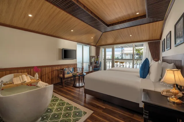 جناح سيغنتشر متصل بسرير كينج وسريرين منفصلين، Hoi An Blue Sky Boutique Spa 3/7