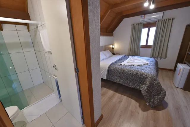 غرفة كومفورت بسرير مزدوج، Hotel Villa Aconchego de Gramado 3/3