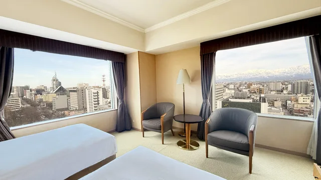 غرفة بريميوم بسريرين منفصلين بإطلالة، Ana Crowne Plaza Hotel Toyama 5/7