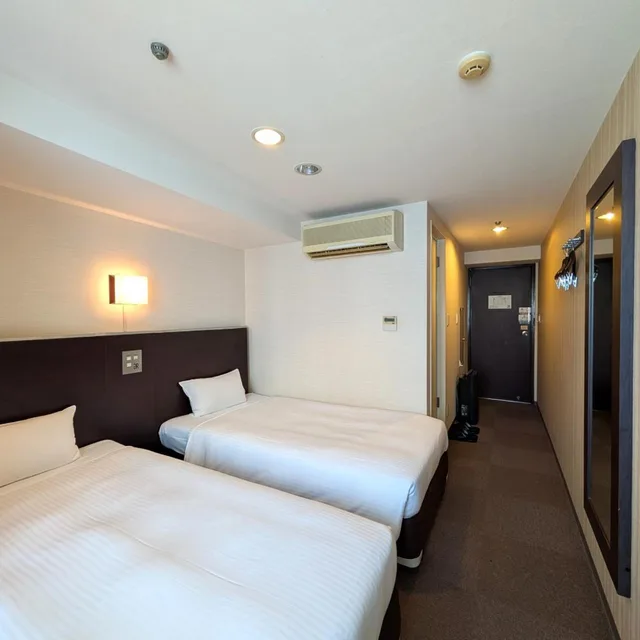 غرفة اقتصادية بسريرين منفصلين للمدخنين، Green Rich Hotel Kagoshima Tenmonkan 1/7