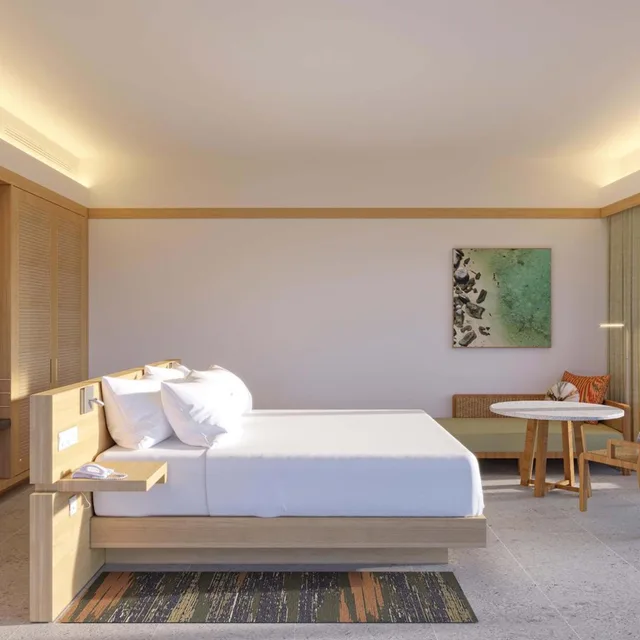 غرفة بسرير كينج بإطلالة على الحديقة بشرفة، Sheraton Belitung Resort 2/11