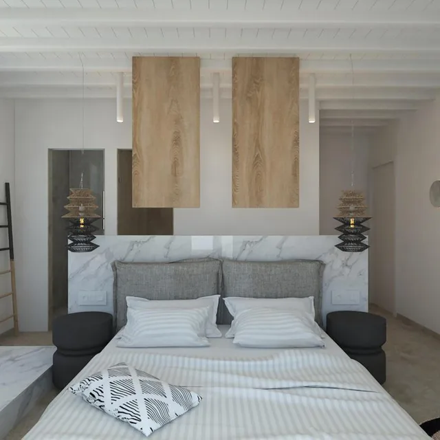 جناح جونيور بإطلالة على البحر بحوض استحمام، Apiro Mykonos 6/10