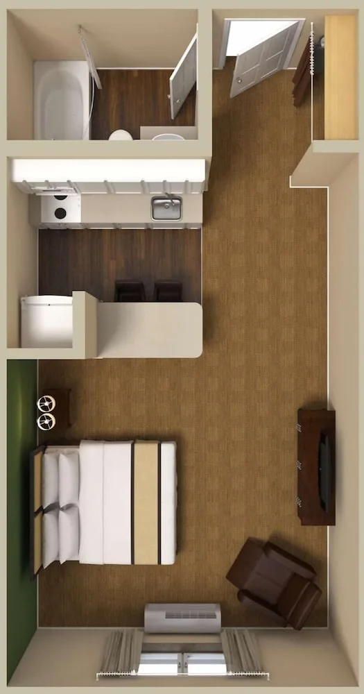 Studio, Queen Bed, Extended Stay America Chicago - Itasca 5/5