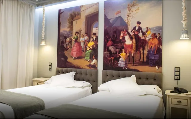 غرفة بسرير مزدوج أو سريرين منفصلين بشرفة، Hotel Los Angeles & Spa 9/10