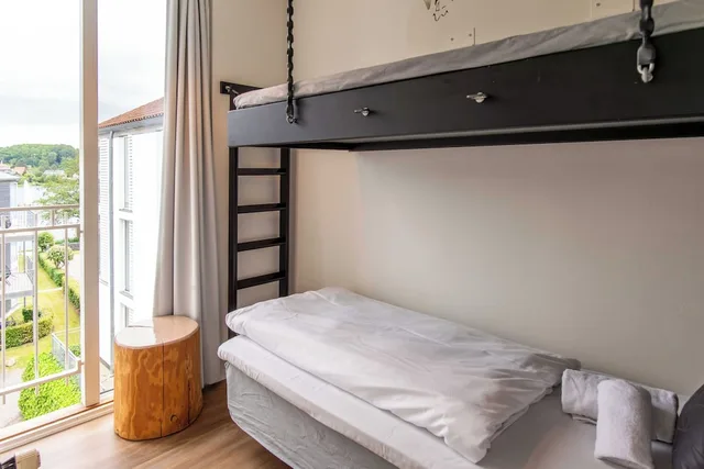 2 Bedrooms, Apartment, 4 Beds, Double and Bunk Bed, Street Side View, Kolding Hotel Apartments 2/8