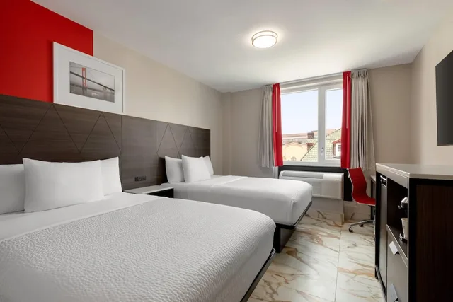 Room, 2 Double Beds, Ramada by Wyndham Brooklyn Empire Blvd 1/8