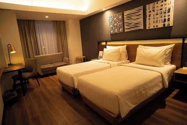 غرفة ديلوكس بسريرين منفصلين، Muraya Hotel Aceh 3/4