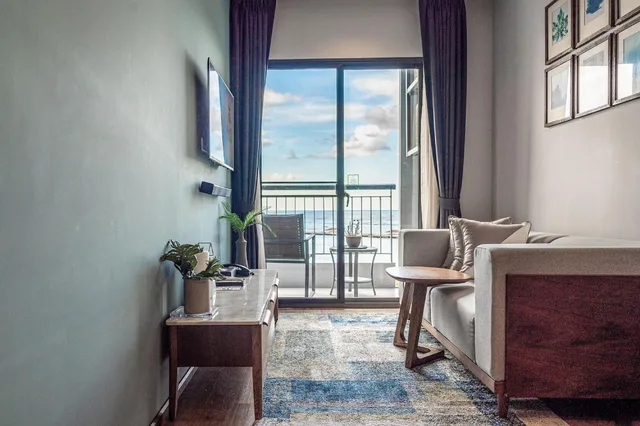 غرفة بريميوم بإطلالة على البحر بغرفة نوم واحدة، Oakwood Hotel Residence Sri Racha 5/7