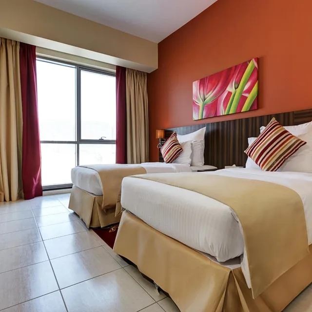 شقة ديلوكس بشرفة بغرفتي نوم، Abidos Hotel Apartments Dubailand 4/8