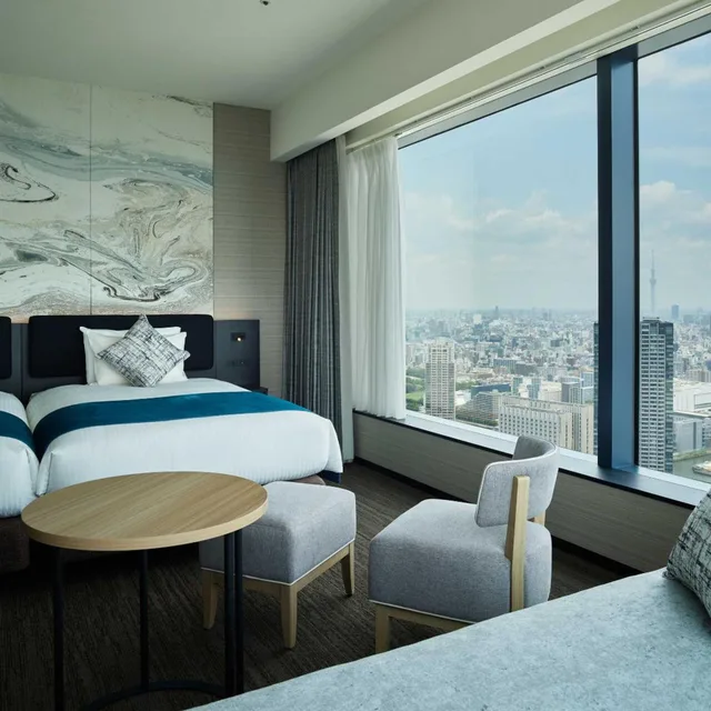 غرفة تنفيذية ركنية بسريرين منفصلين بإطلالة بحوض استحمام، Mitsui Garden Hotel Toyosu Premier 4/10