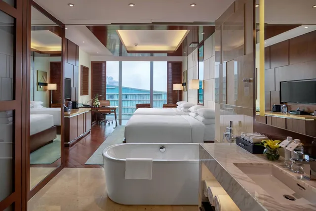 غرفة تنفيذية تنفيذية بسريرين مزدوجين مع دخول الصالة، Jw Marriott Hotel Hanoi 3/3