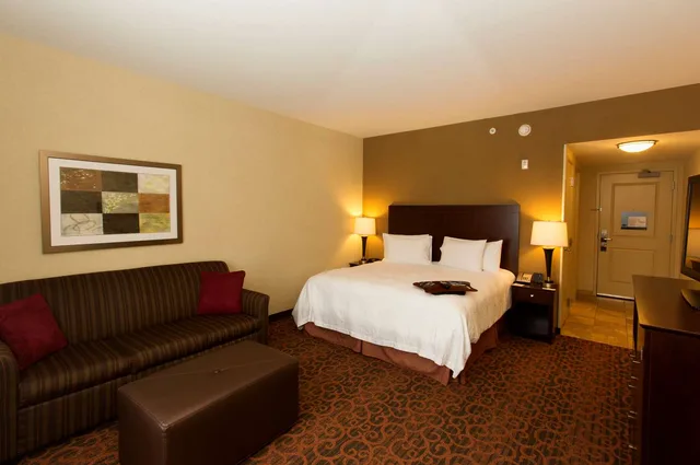 غرفة بسرير كينج بإطلالة على البحيرة مع أريكة، Hampton Inn Marquette/Waterfront 1/1