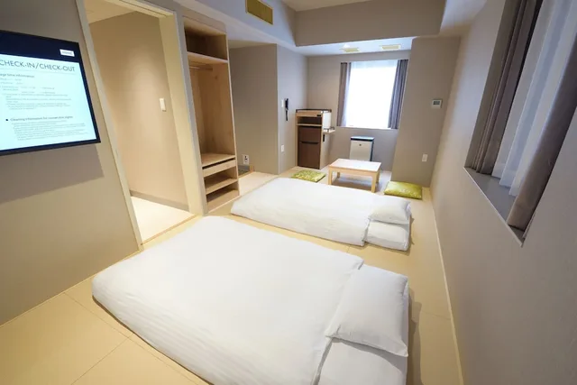 غرفة يابانية بفرشتي فوتون، Hakata Green Hotel No.1 3/9
